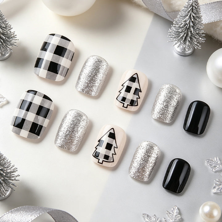 Festive Nail Art Kit with Holiday Tree Designs Stornfield