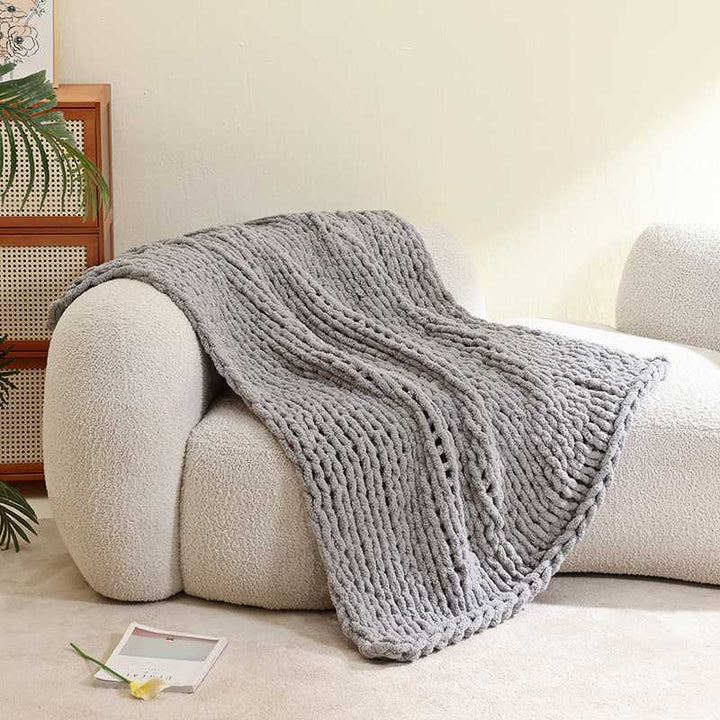 Cozy Knit Throw Blanket