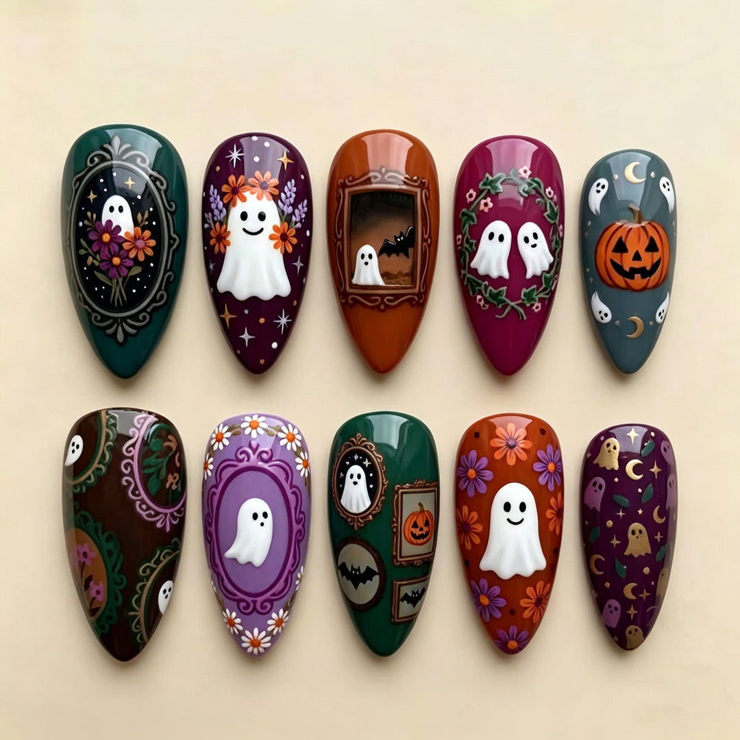Halloween-Themed Decorative Press-On Nail Set Stornfield