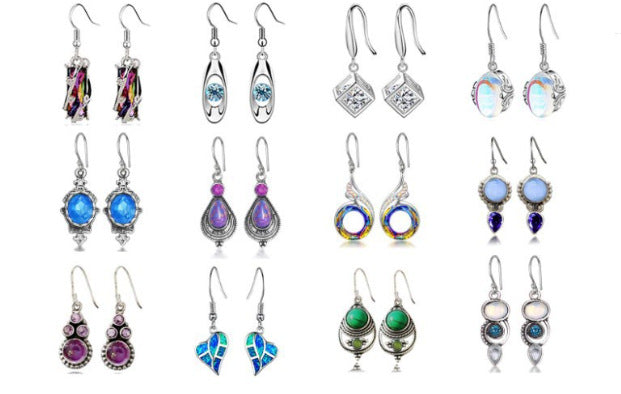 Colorful Crystal Drop Earrings Stornfield