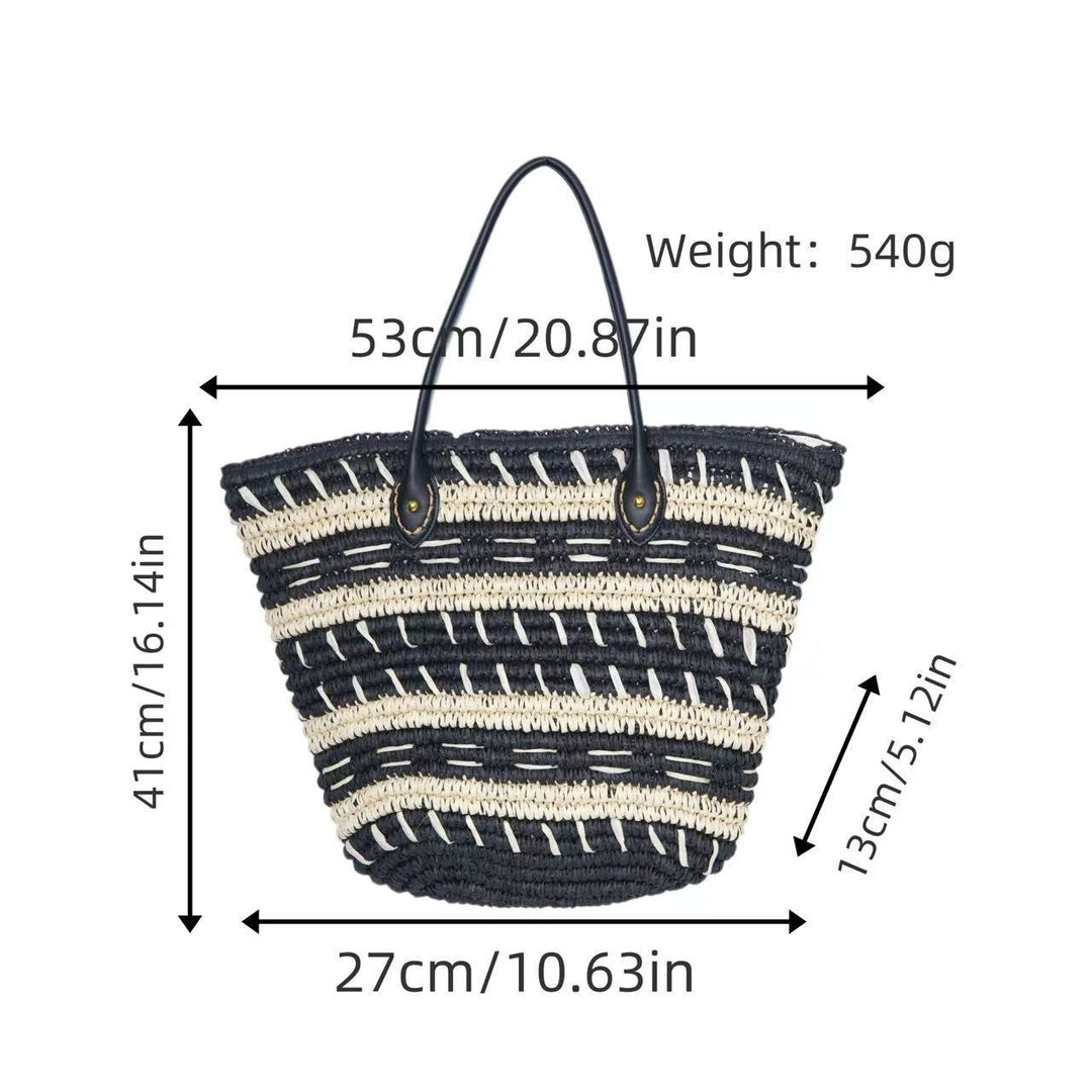 Bast-Beach bag with Elegant Structured Design Stornfield