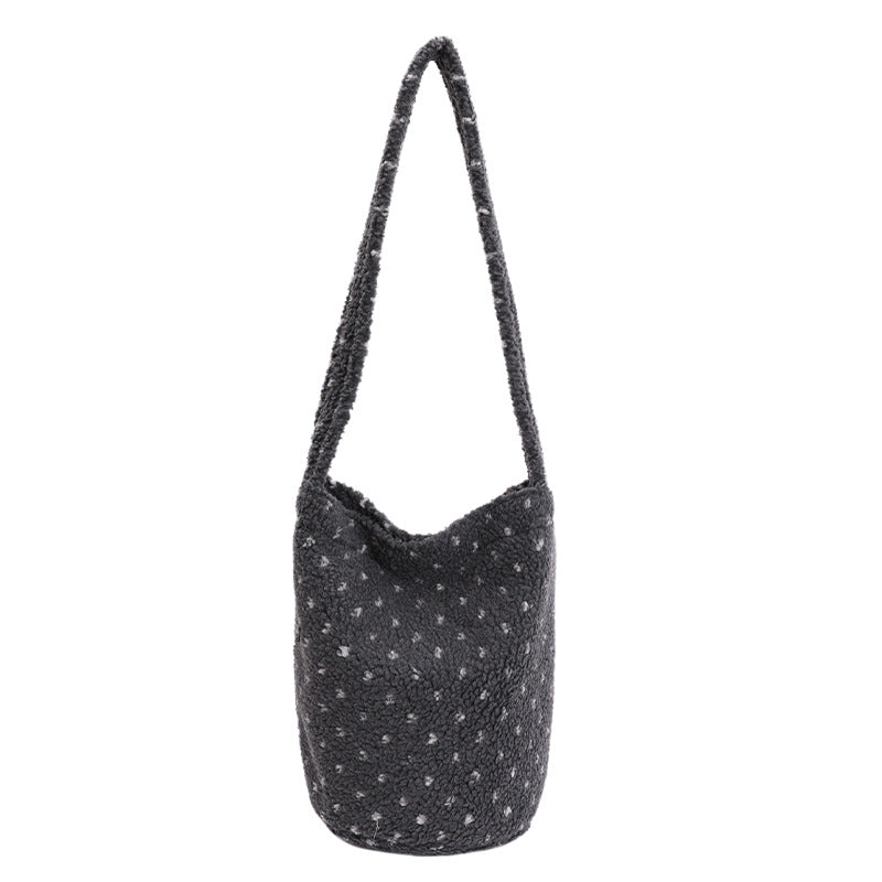 Soft Plush Utility Shoulder Bag