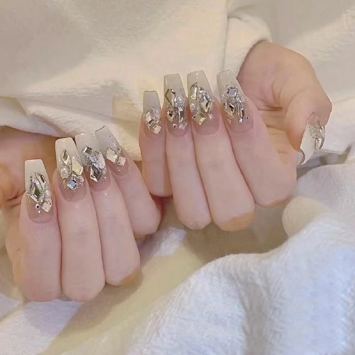 Luxury Rhinestone-Embellished Press-On Nail Set