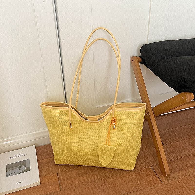 Woven Leather Tote Bag