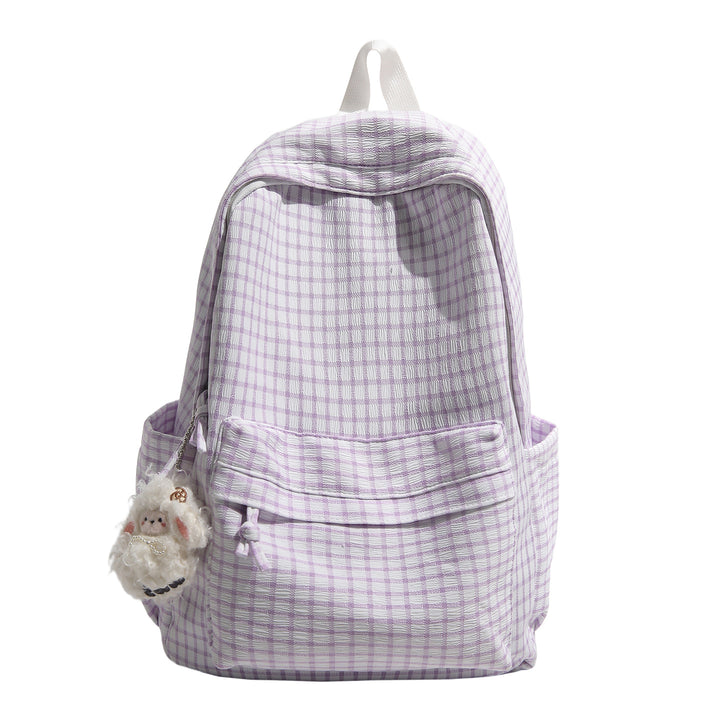Checkered Patterned Multi-Pocket Backpack Stornfield