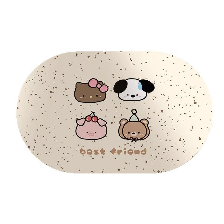 Cute Kitty-Themed Memory Foam Bath Mat Stornfield