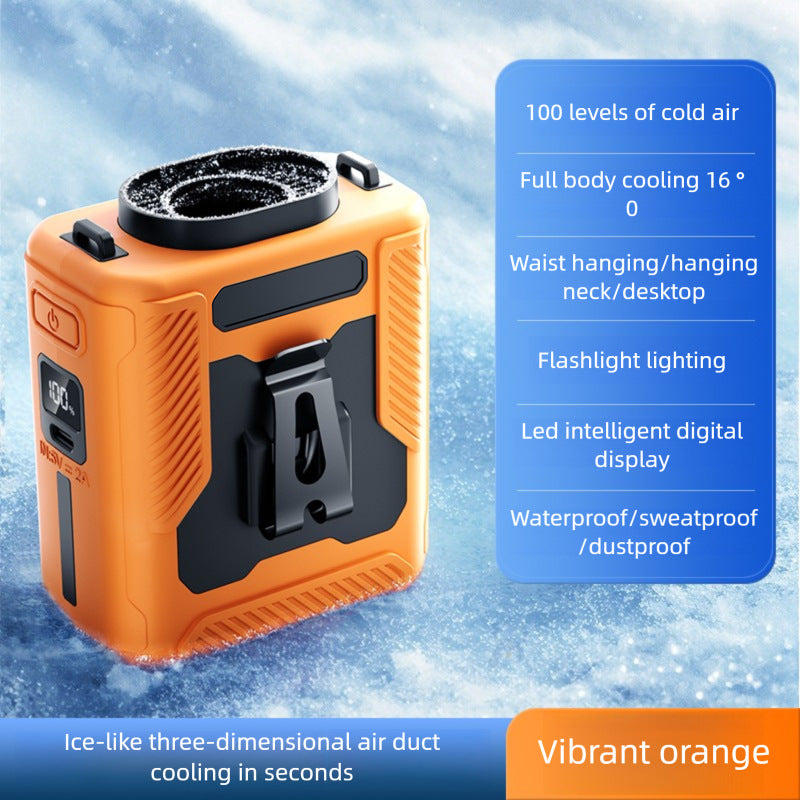 Unisex nan portable wearable rechargeable personal cooling fan with integrated flashlight and long-life lithium battery Stornfield