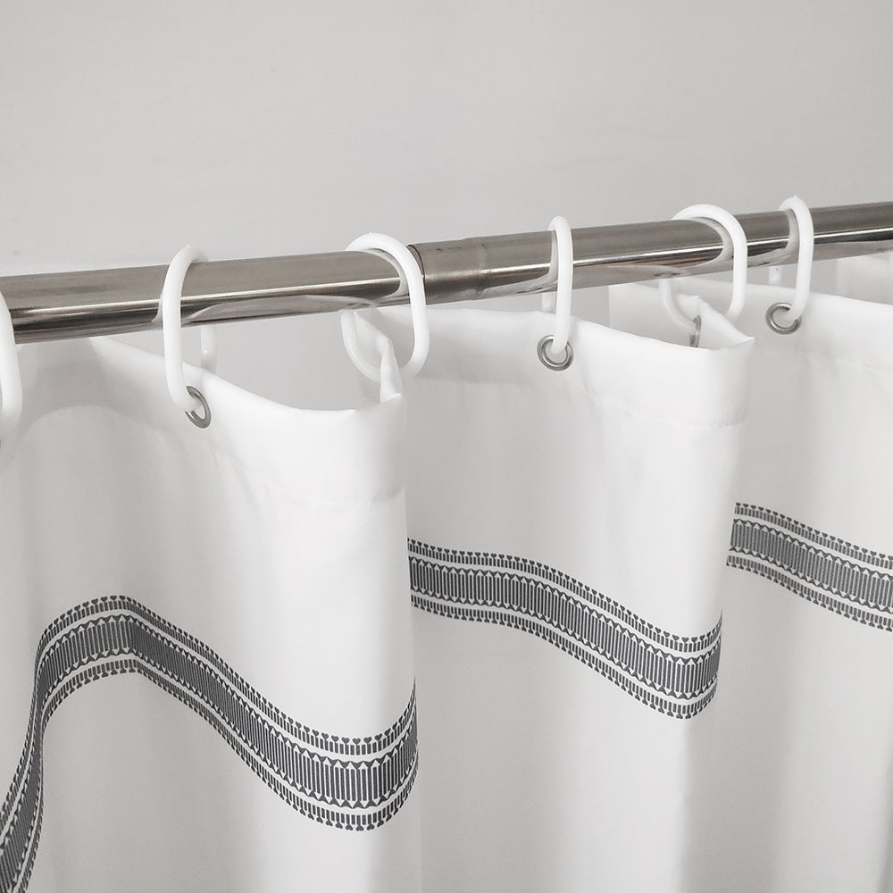 Textured Fringe Shower Curtain Stornfield