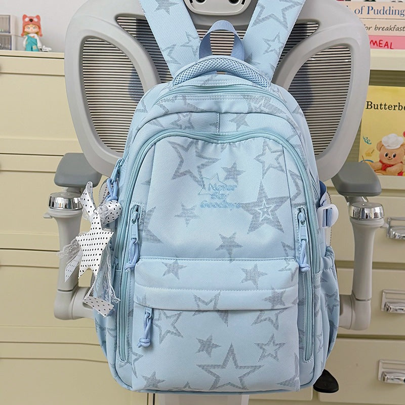 Stylish Star-Embellished School Backpack Stornfield