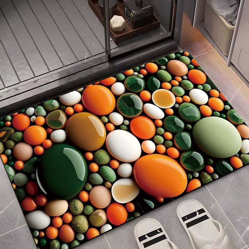 Decorative Pebble Pattern Bath Mat