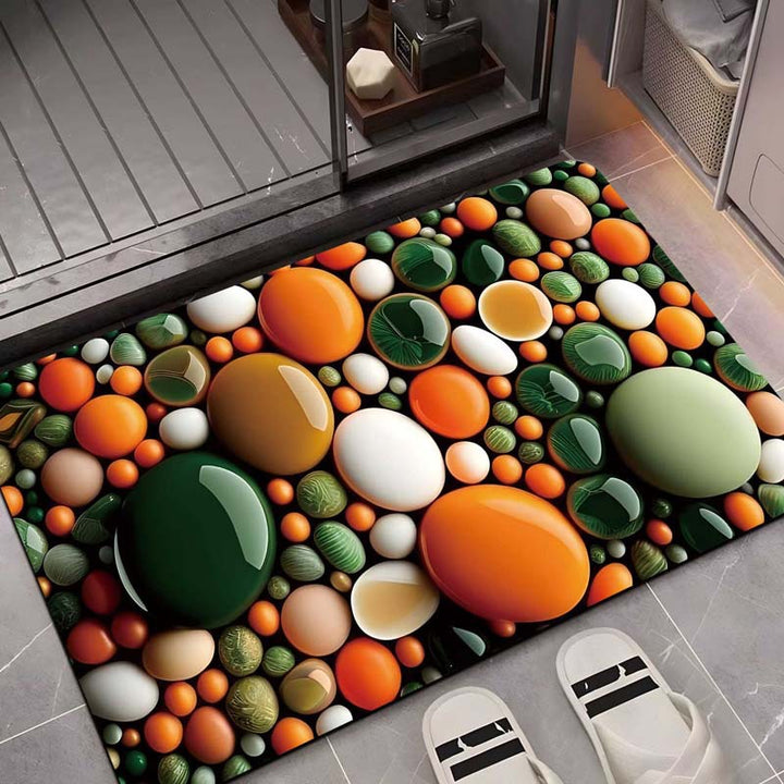 Decorative Pebble Pattern Bath Mat