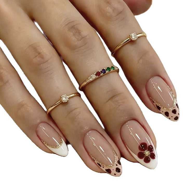 Elegant Floral Rhinestone Ring Set Stornfield