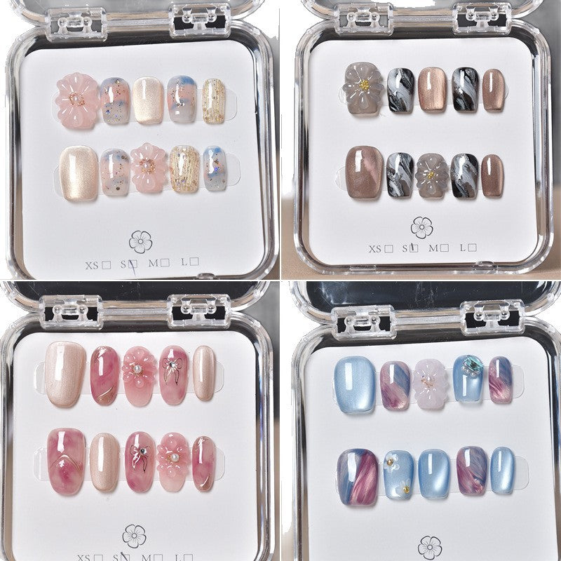 Decorative Floral Press-On Nail Set Stornfield