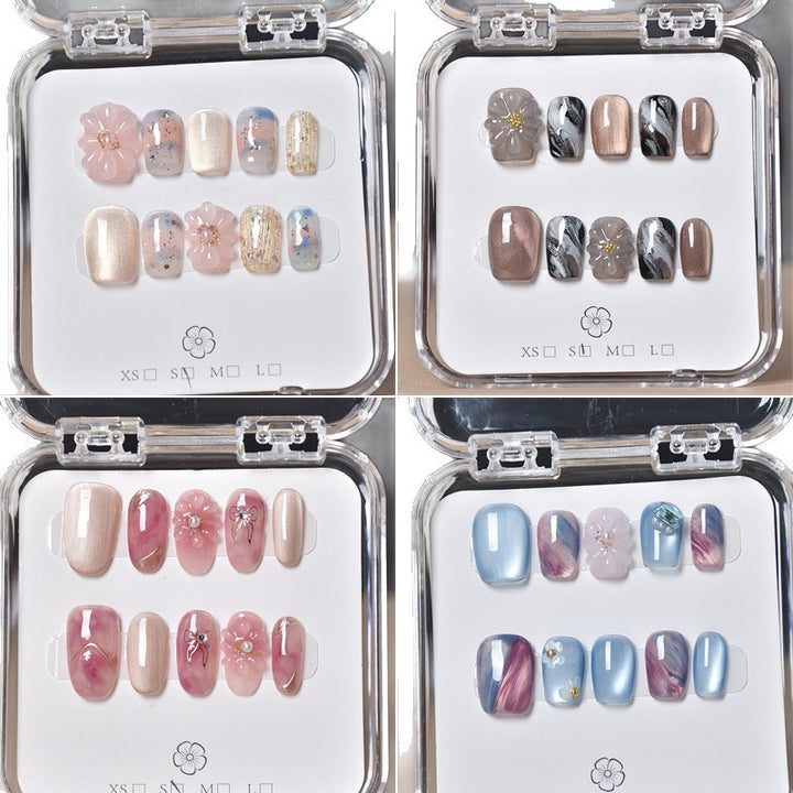 Decorative Floral Press-On Nail Set Stornfield