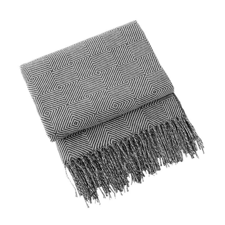 Geometric Textured Throw Blanket