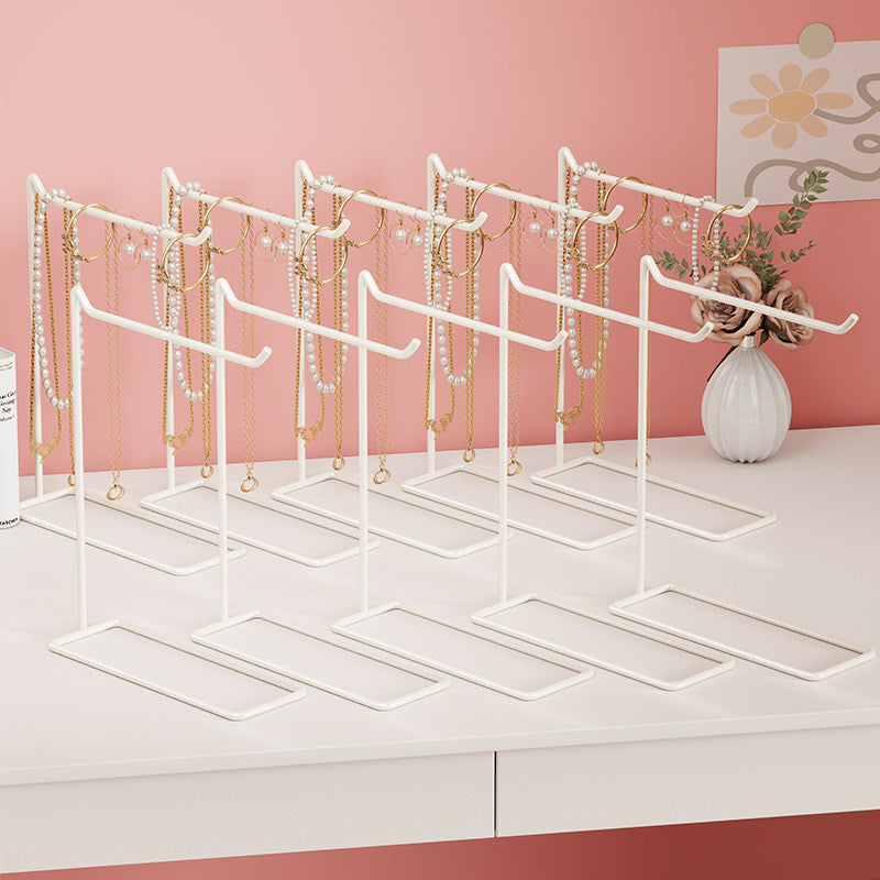 Metal T-Bar Jewelry Display Stand Pair