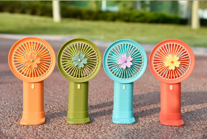 Unisex Portable Mini Hand Fan with Attractive Floral Pattern Stornfield