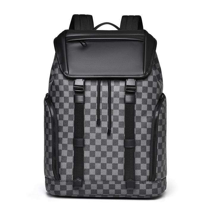 Luxe Checkerboard Pattern Backpack Stornfield