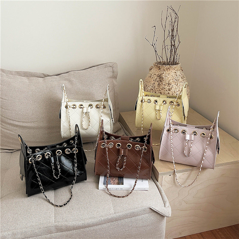 Quilted Chain Handle Handbag