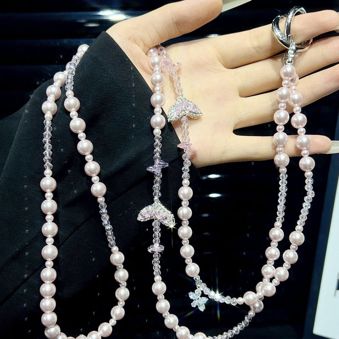Elegant Pearl and Crystal Eyewear Lanyard Stornfield