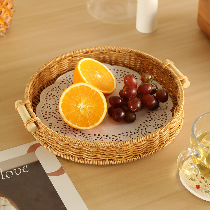 Handwoven Decorative Serving Tray Stornfield