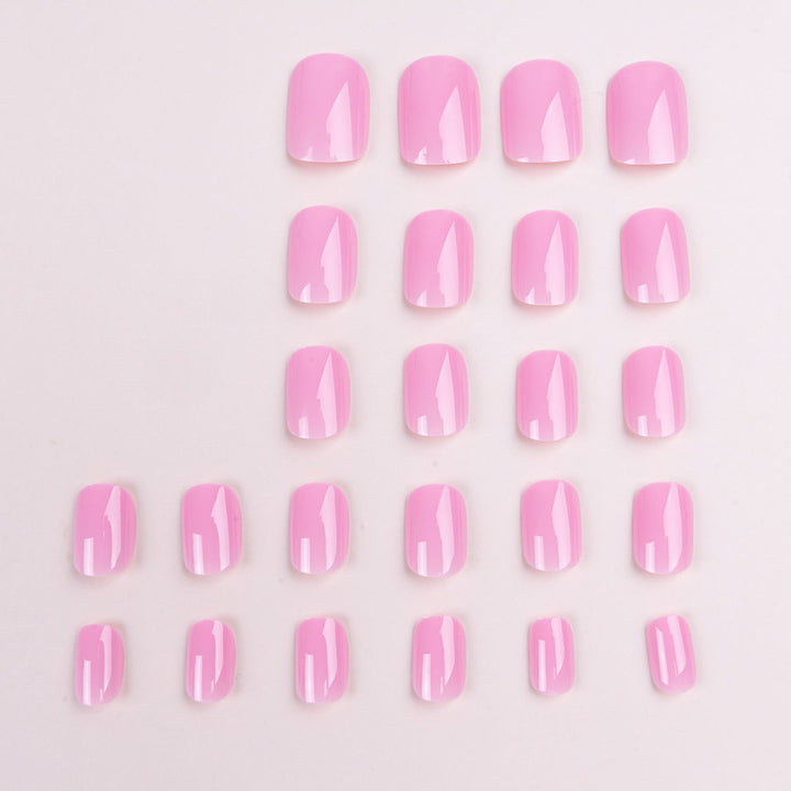 Glossy Pink Press-On Nail Set