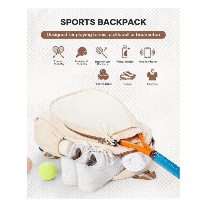 Practical tennis backpack with special racket compartments Stornfield