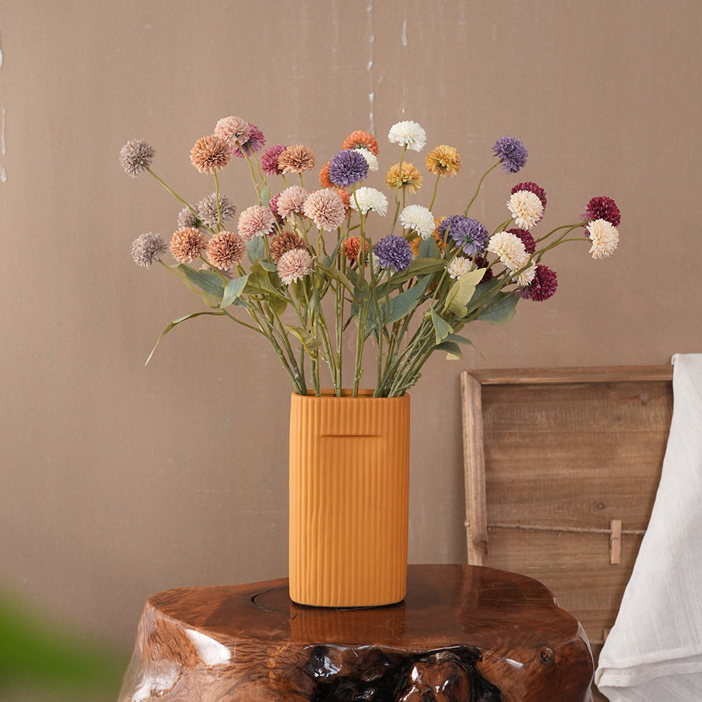 Textured Artificial Zinnia Flower Arrangement
