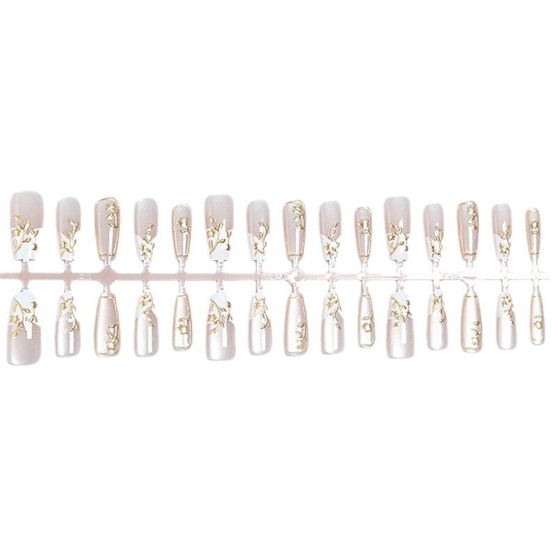 Floral Accented Press-On Nail Set Stornfield