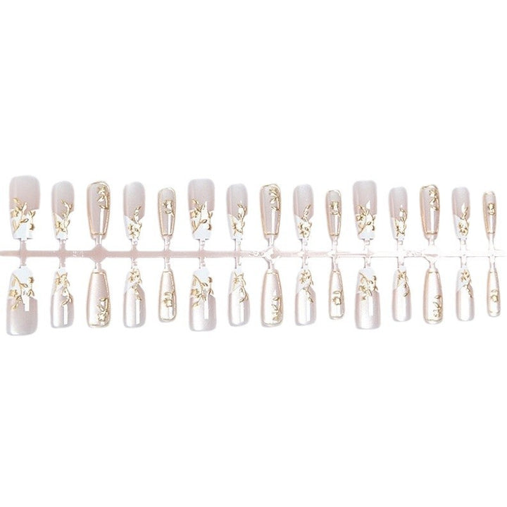 Floral Accented Press-On Nail Set Stornfield
