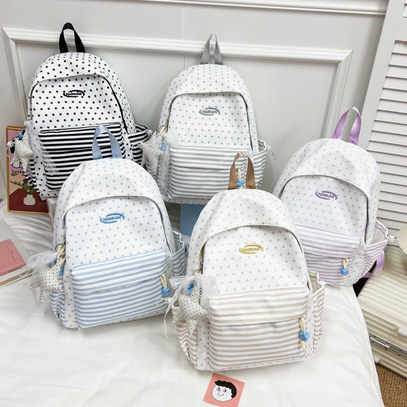 Stylish Star-Patterned Casual Backpack Stornfield
