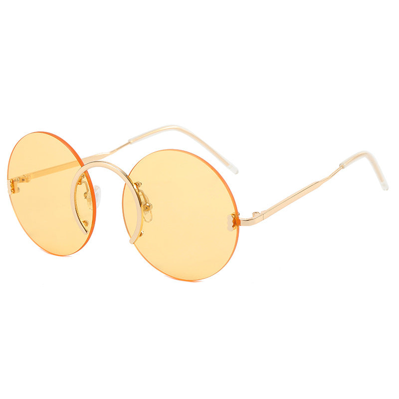 Women's fashionable round sunglasses with innovative metal frame Stornfield