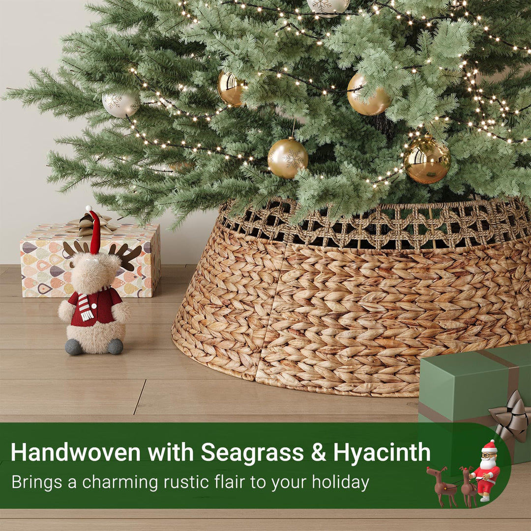 Handwoven Decorative Christmas Tree Skirt Stornfield