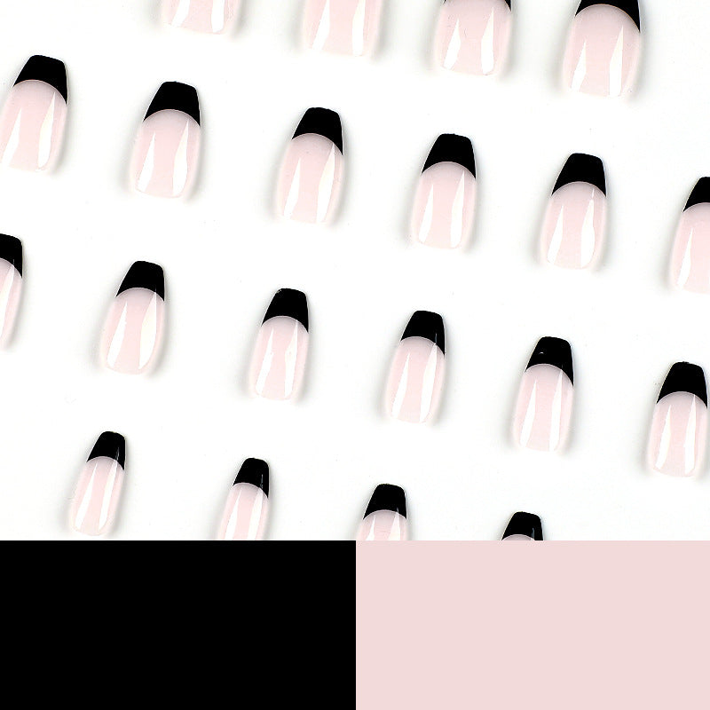 Artificial nail tips with high gloss black Stornfield