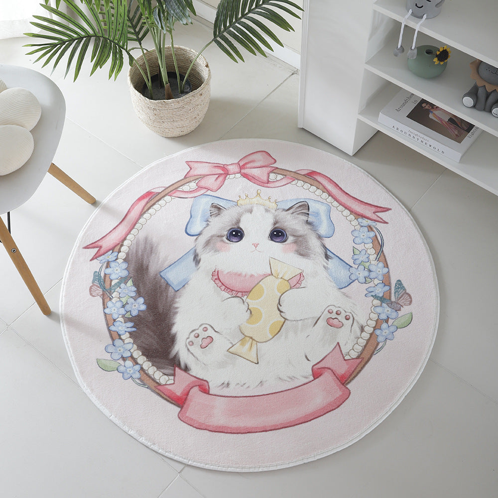 Cat-Themed Round Area Rug Stornfield