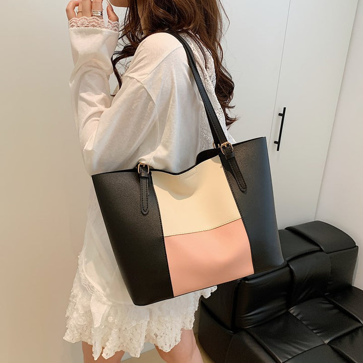 Versatile Color Block Tote Bag Stornfield