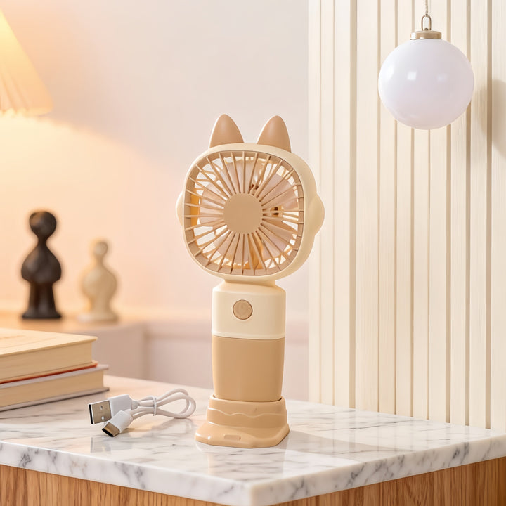 Ladies Portable Hand Fan with Cute Rabbit Design Stornfield