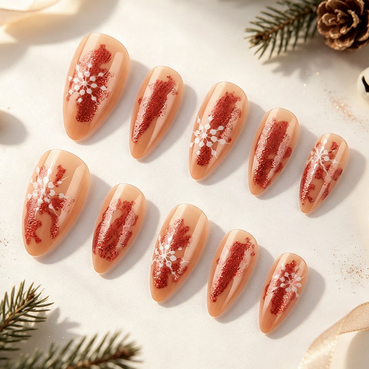 Artistic Seasonal Press-On Nail Art Stornfield