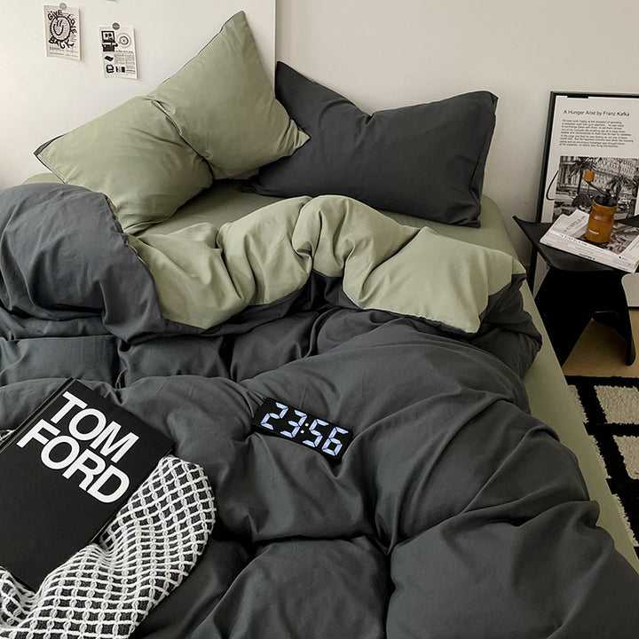 Checked Pattern Duvet Cover Set