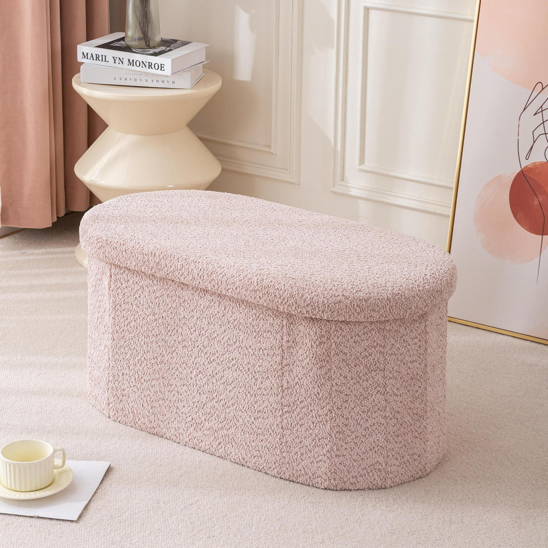 Plush Storage Ottoman Stornfield
