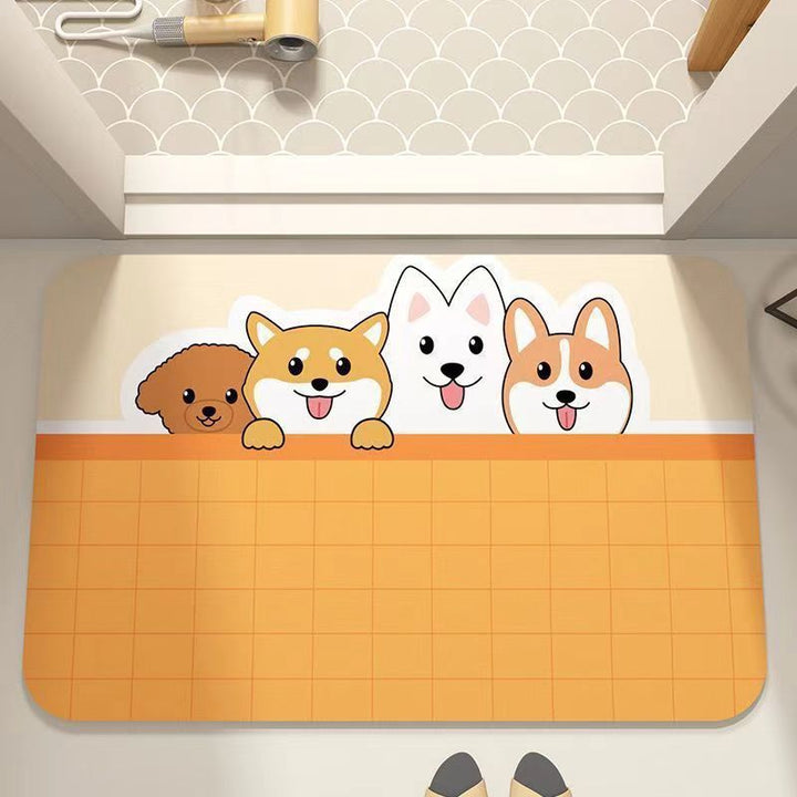 Cute Animal-Themed Plush Area Mat