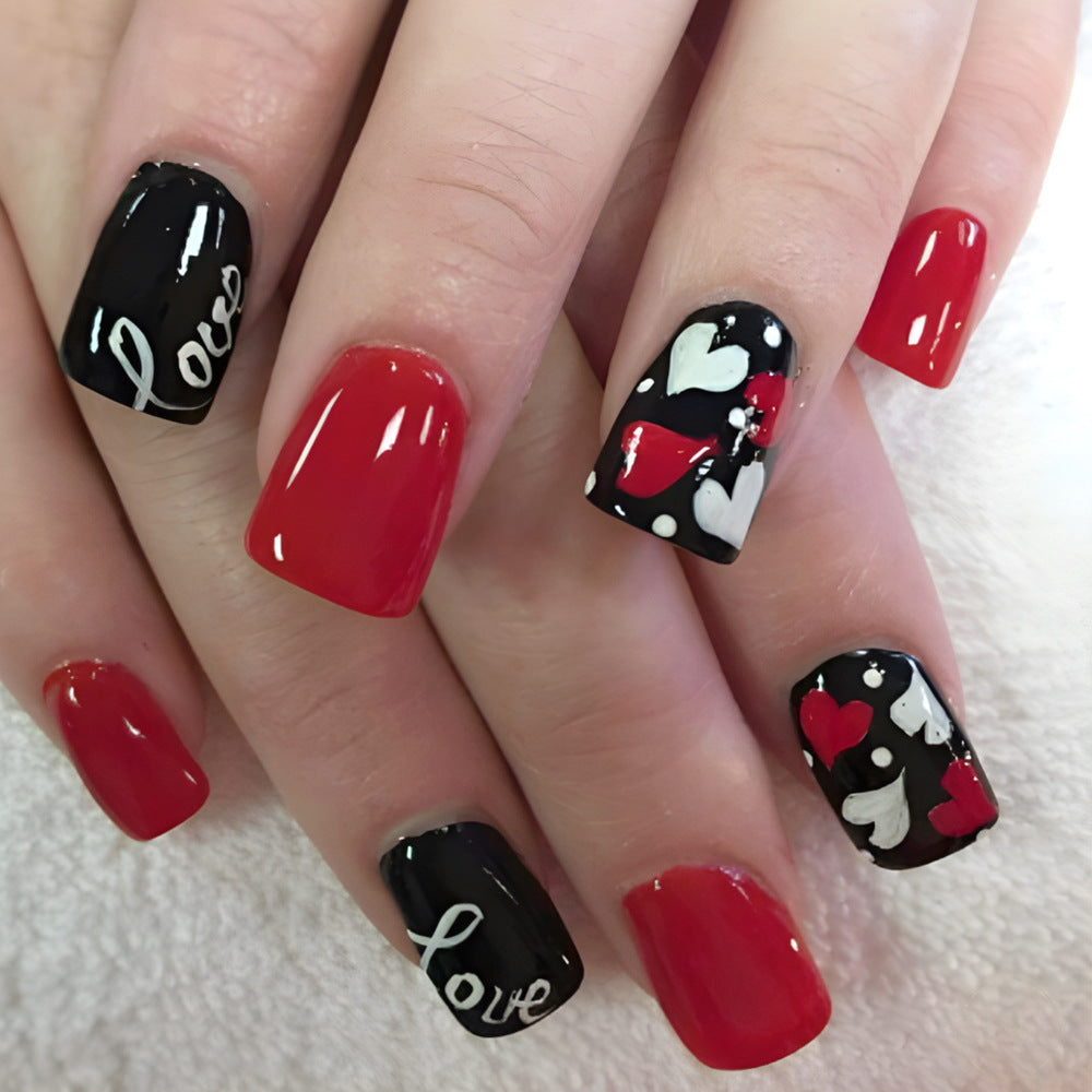 Love-Themed Press-On Nail Art Kit Stornfield