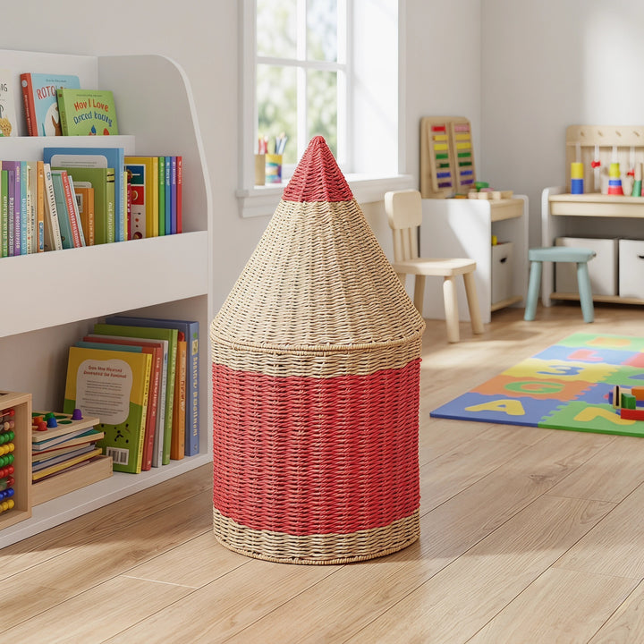 Playful storage basket in pencil design Stornfield