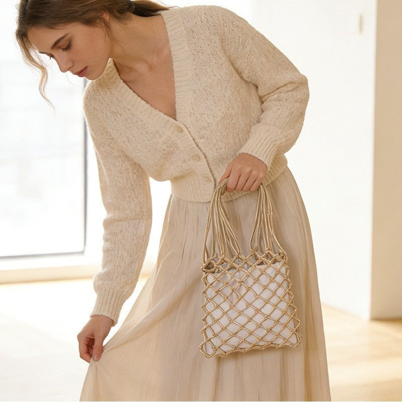 Elegant mesh tote bag with sturdy handles Stornfield