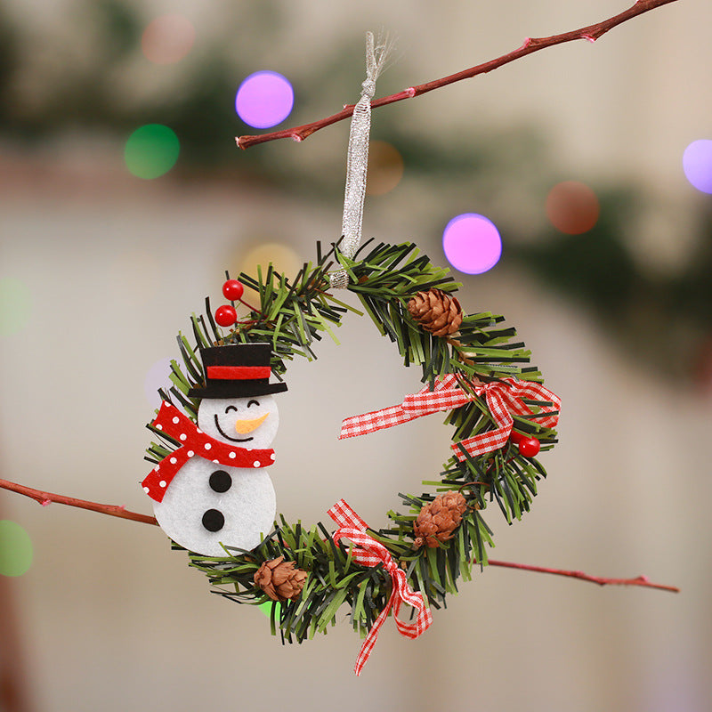 Festive Pine Cone Wreath with Reindeer Decoration Stornfield