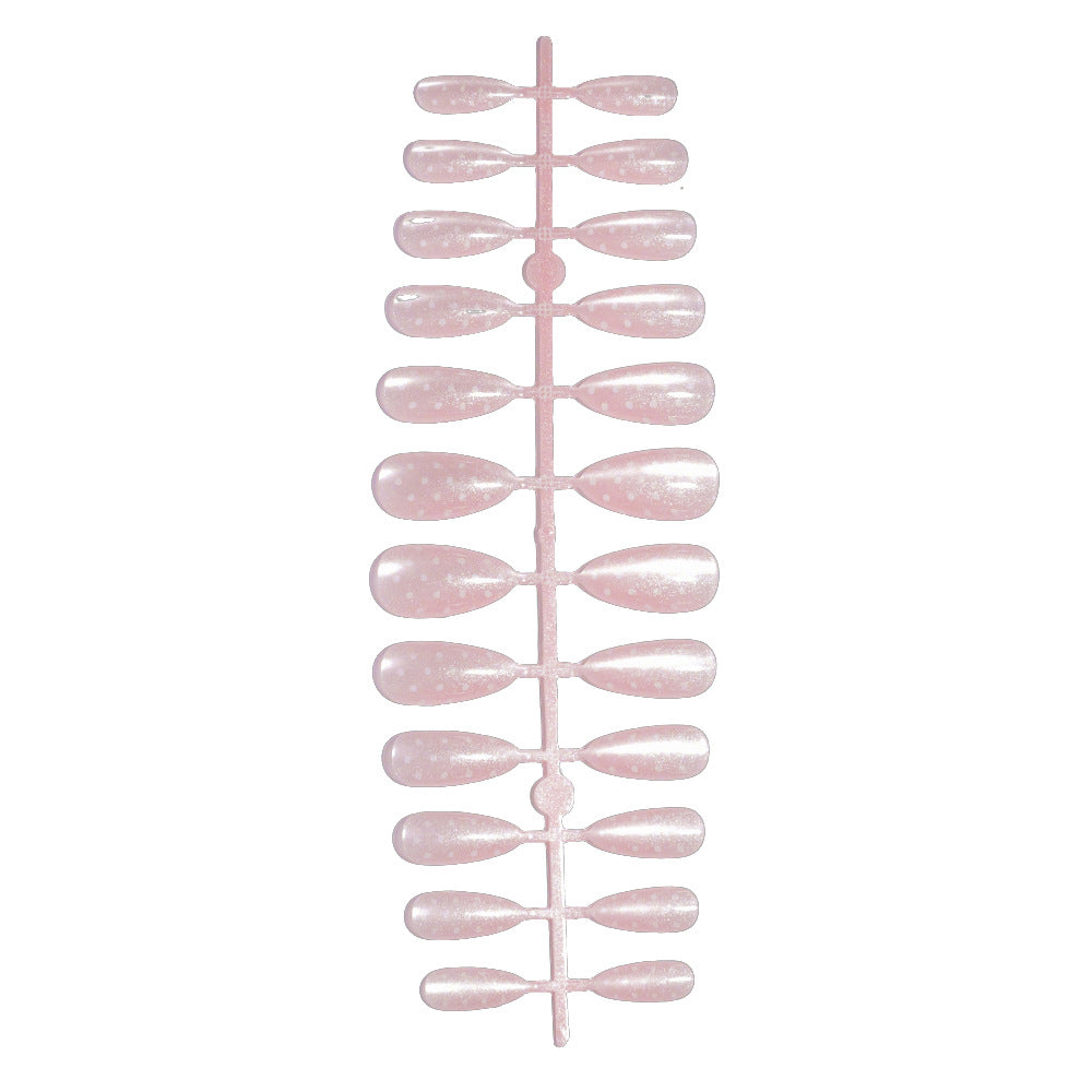Artistic Almond-Shaped Press-On Nail Set with Whimsical Dot Design Stornfield
