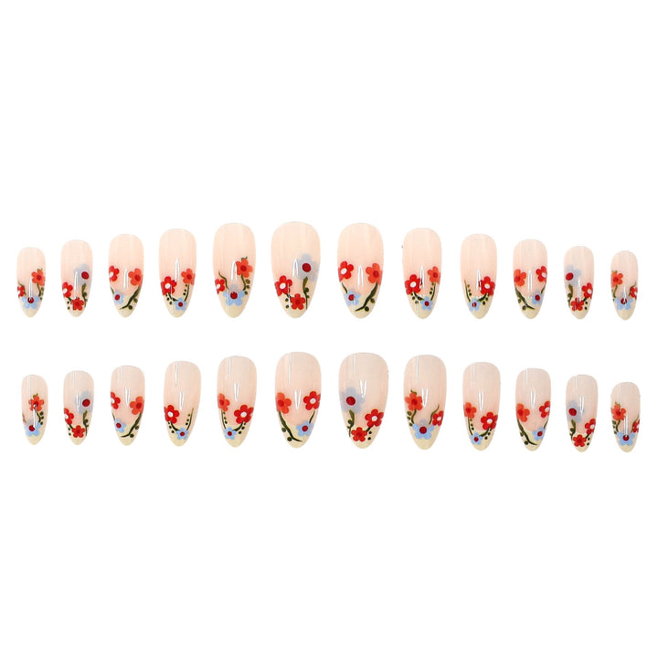 Floral Themed Press-On Nail Set