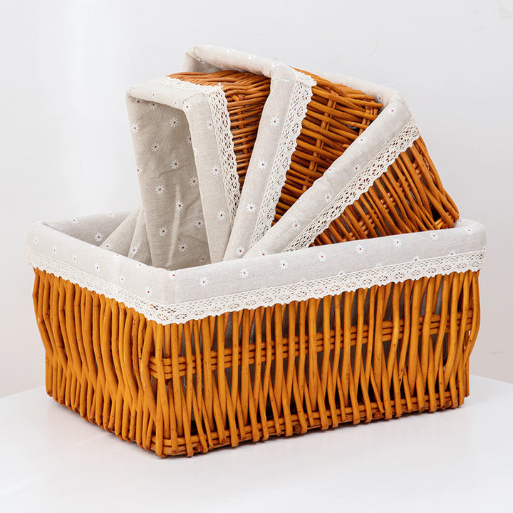 Women's decorative storage basket with charming inner lining Stornfield