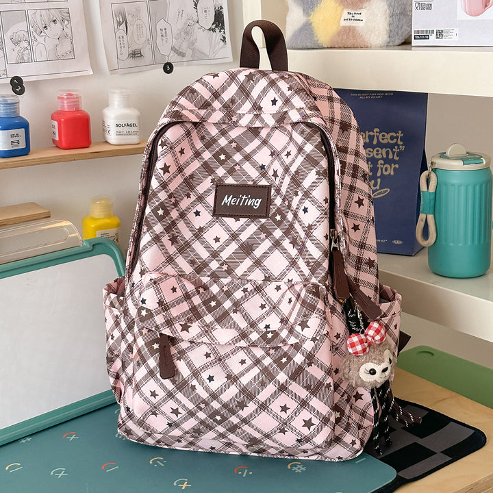 Plaid Pattern Casual Backpack Stornfield