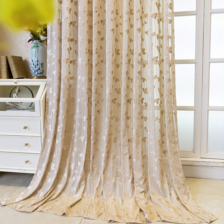 WoEmbroidered Sheer Curtain Panel Stornfield